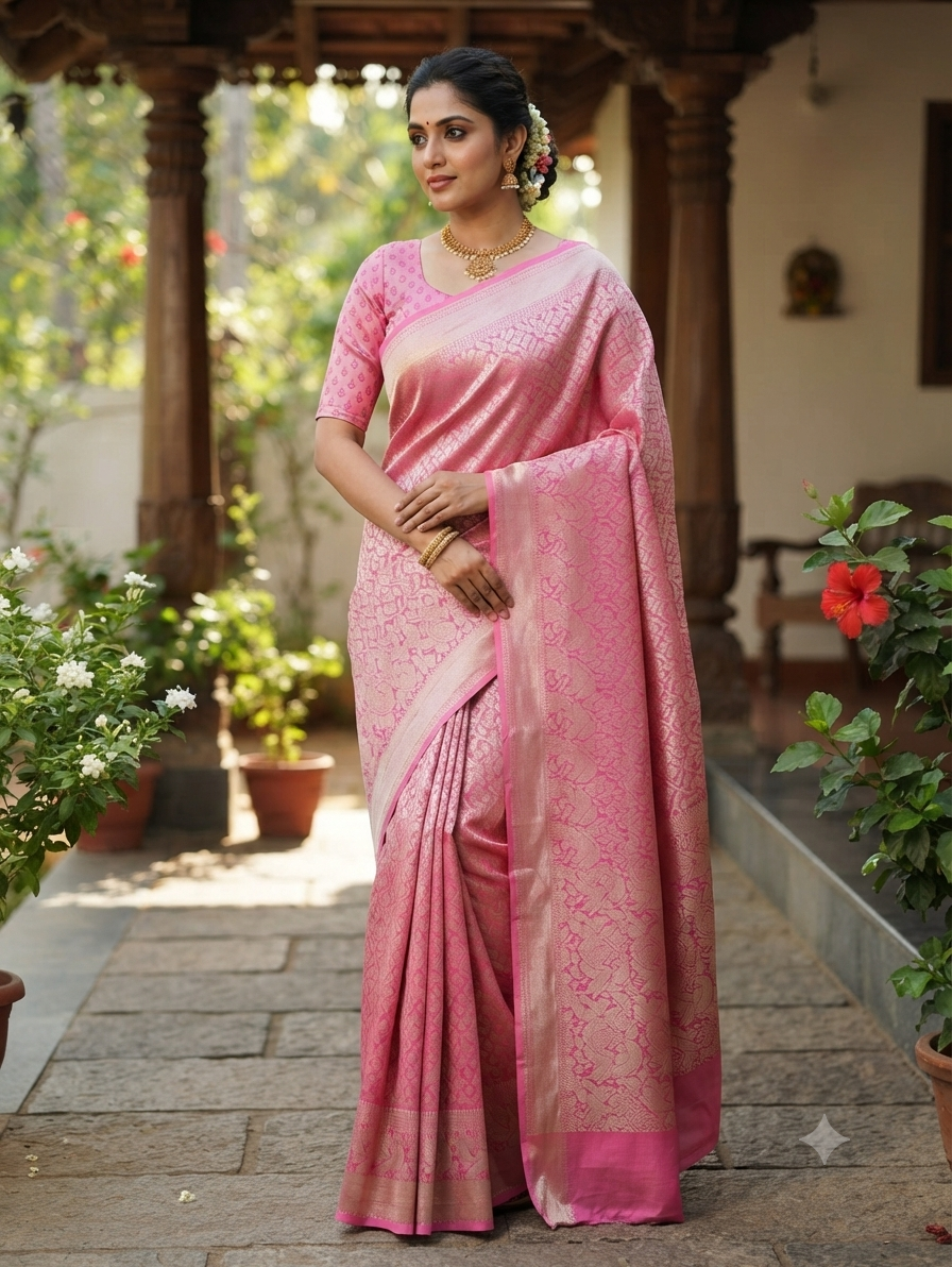Art Saree - Art Tissue Brocade- Art Tissue Brocade Saree