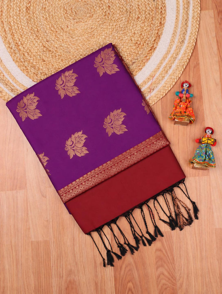 Yazhini — Violet Purple Art Silk Saree