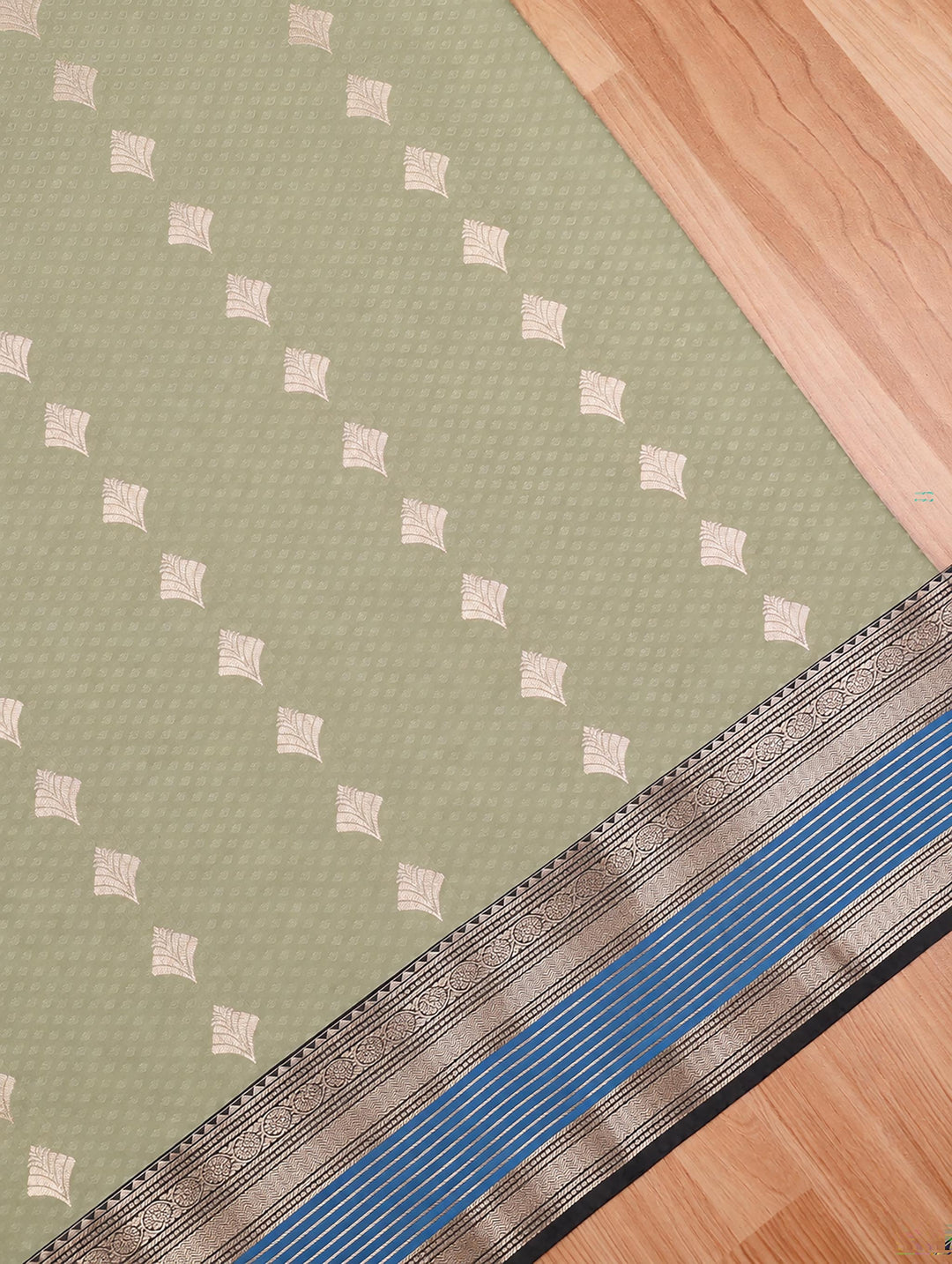 Mythili — Sage Green Tana Art Silk Saree