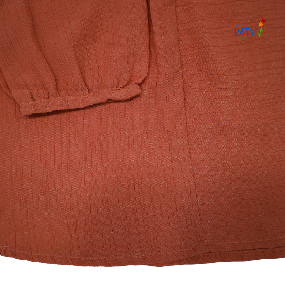 Rayon Embroidered Cotton Kurta Top