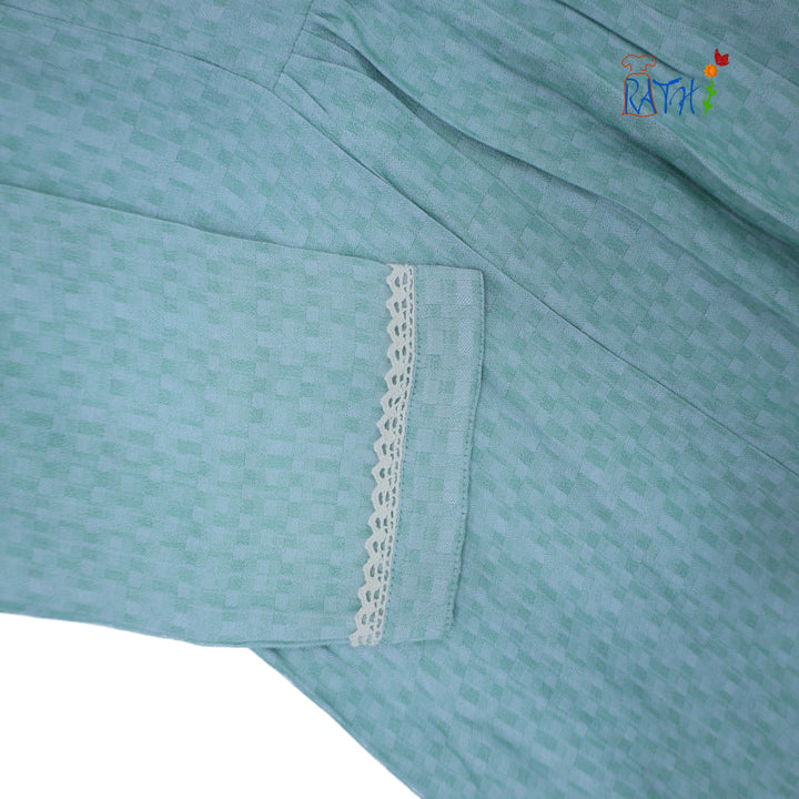 Rayon Embroidered Cotton Kurta Top
