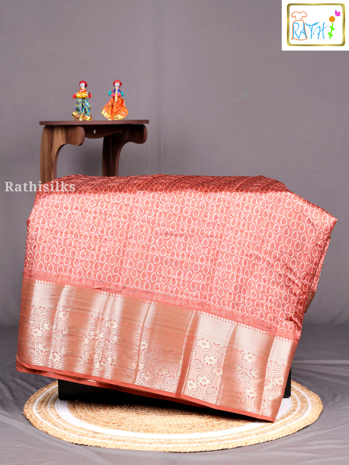 Brown Synthetic Saree