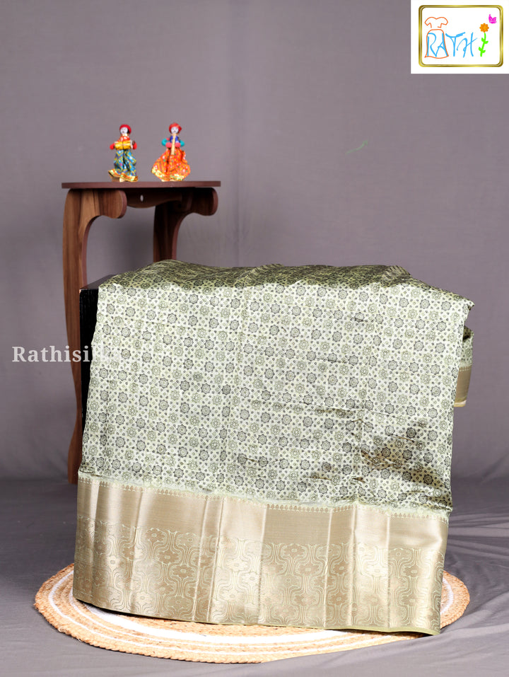 Green Synthetic Saree