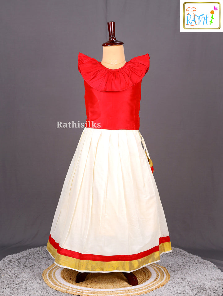 Golden Border Pavadai Set