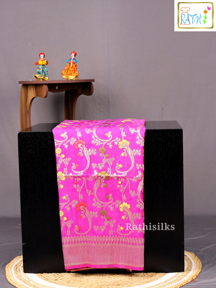 Purple Synthetic Saree