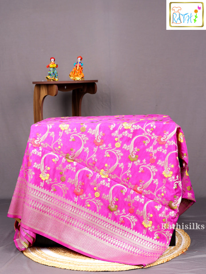 Purple Synthetic Saree