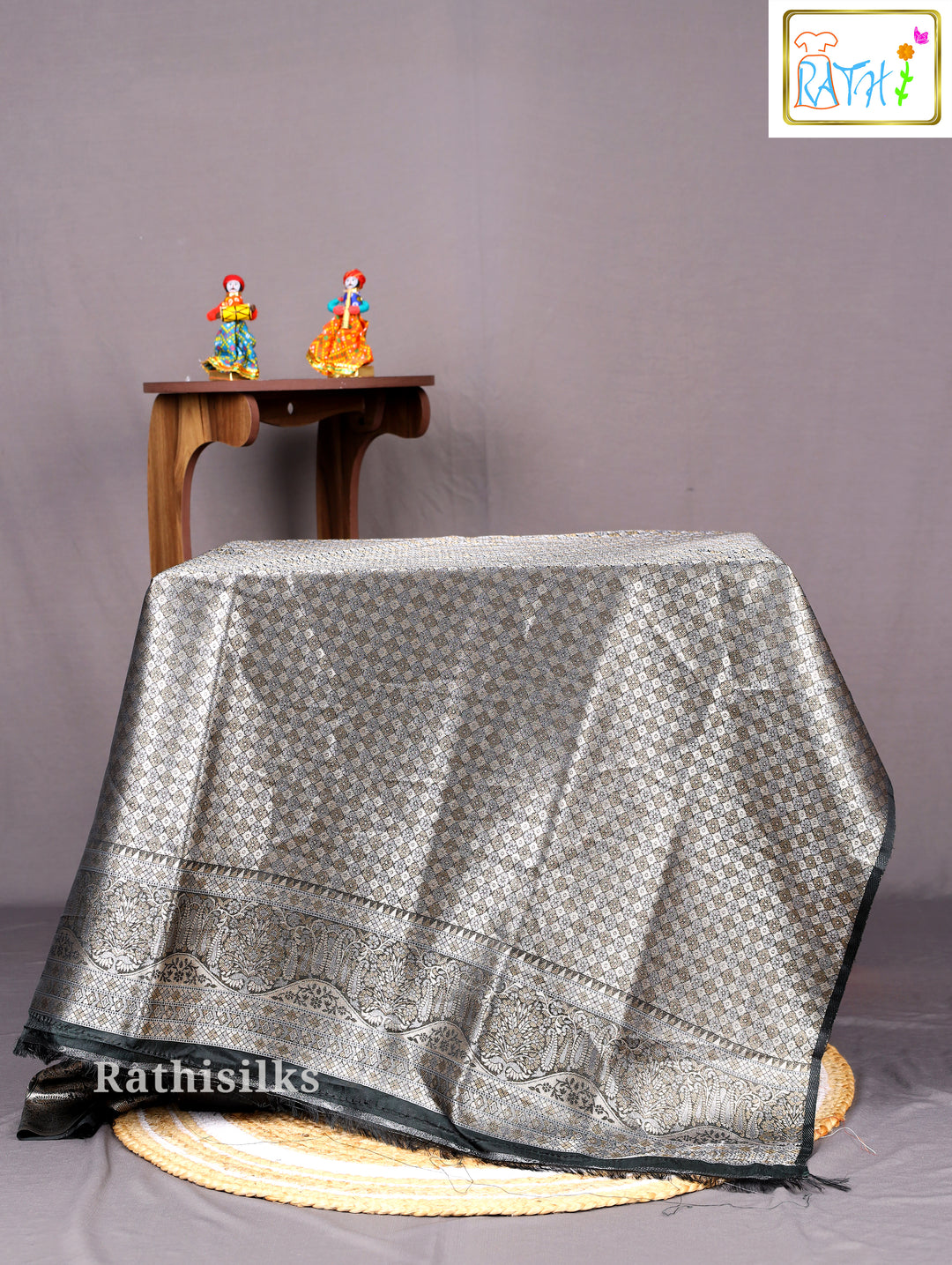 Elegant Peach Art Silk Saree