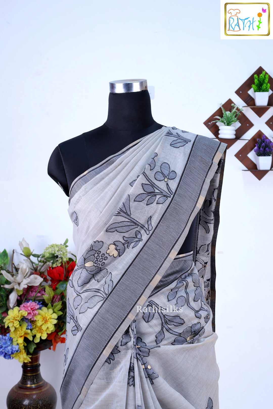 Synthetic Cotton Saree