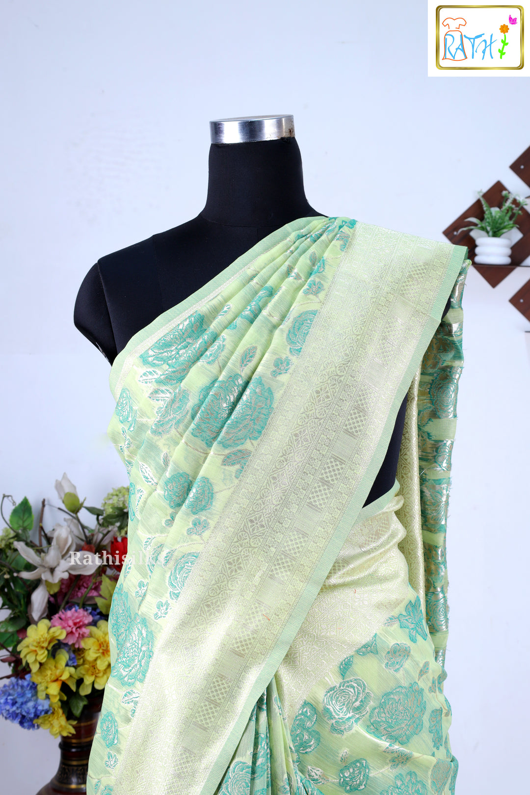 Synthetic Raw Silk Saree