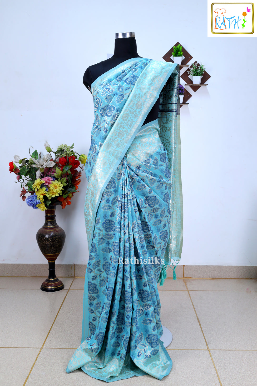 Synthetic Raw Silk Saree
