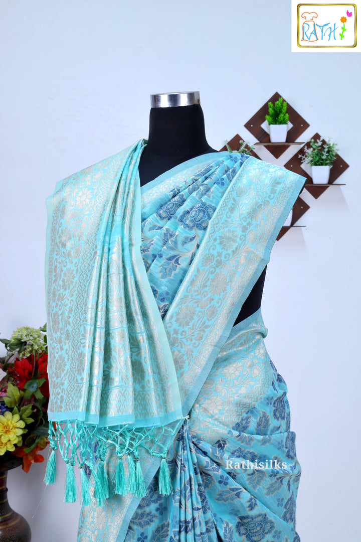 Synthetic Raw Silk Saree