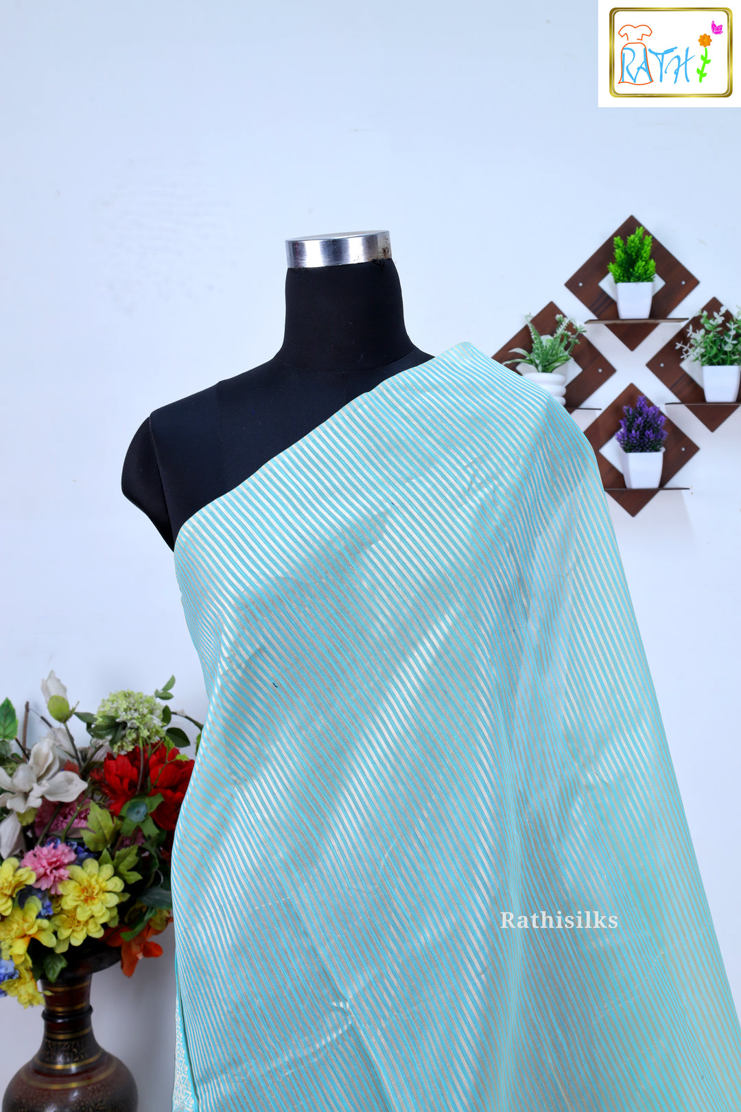 Synthetic Raw Silk Saree