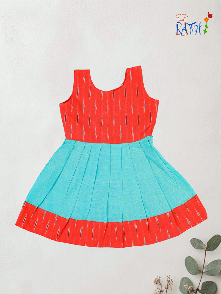 Ikat Cotton Short Frock