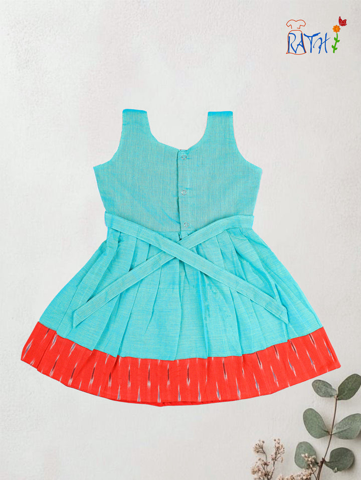 Ikat Cotton Short Frock