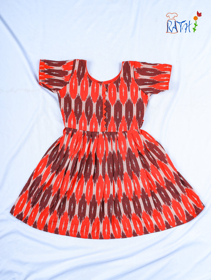 Ikat Cotton Short Frock