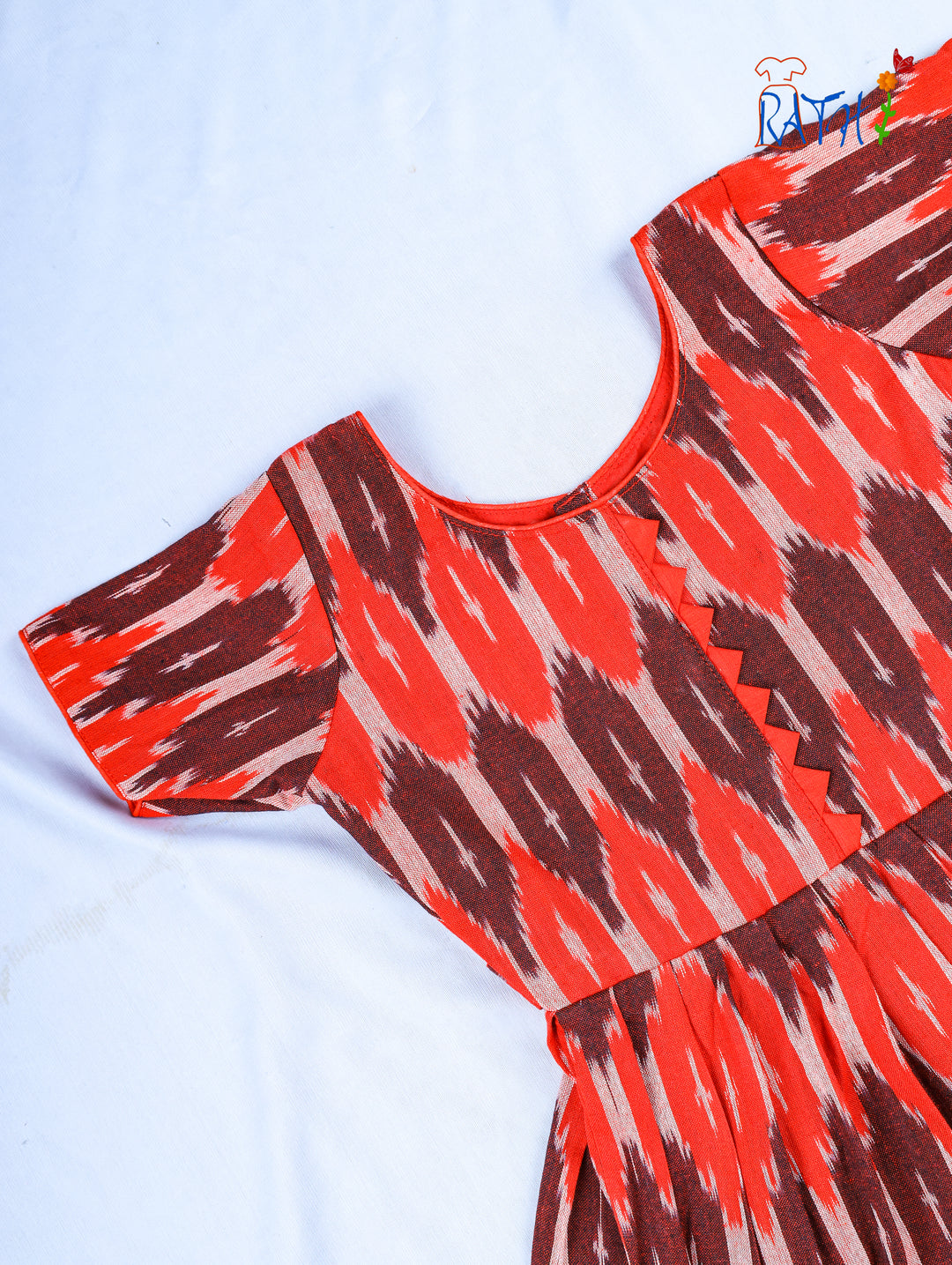 Ikat Cotton Short Frock