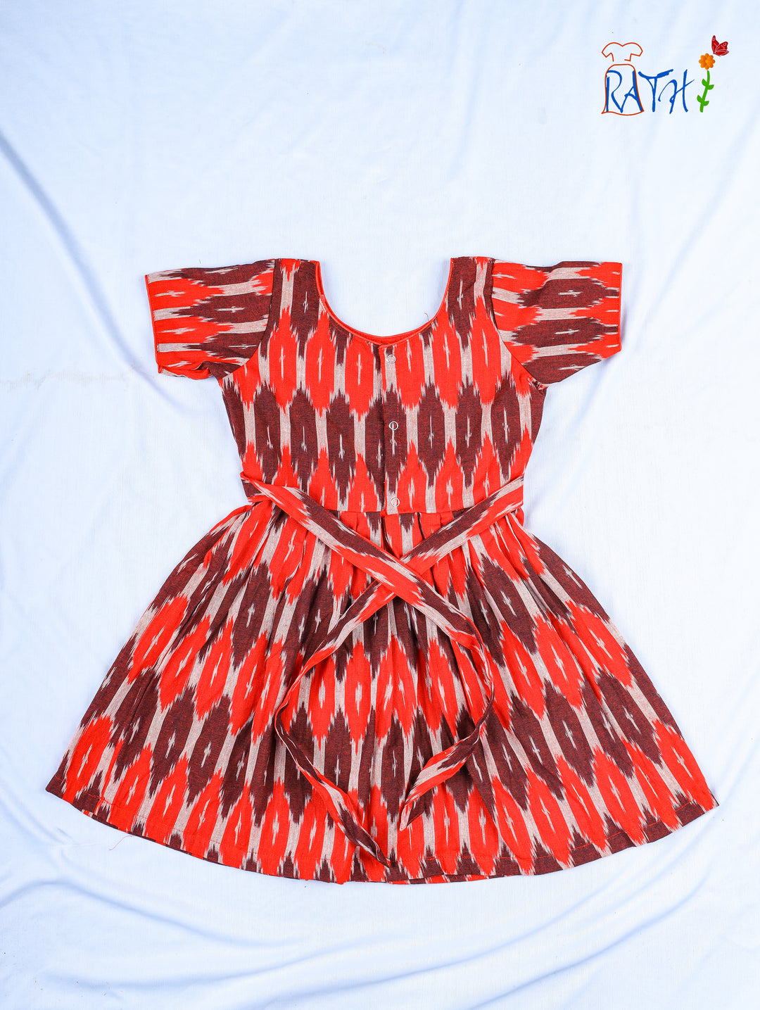 Ikat Cotton Short Frock
