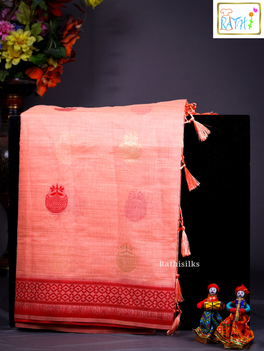 Synthetic Spun Cotton Saree