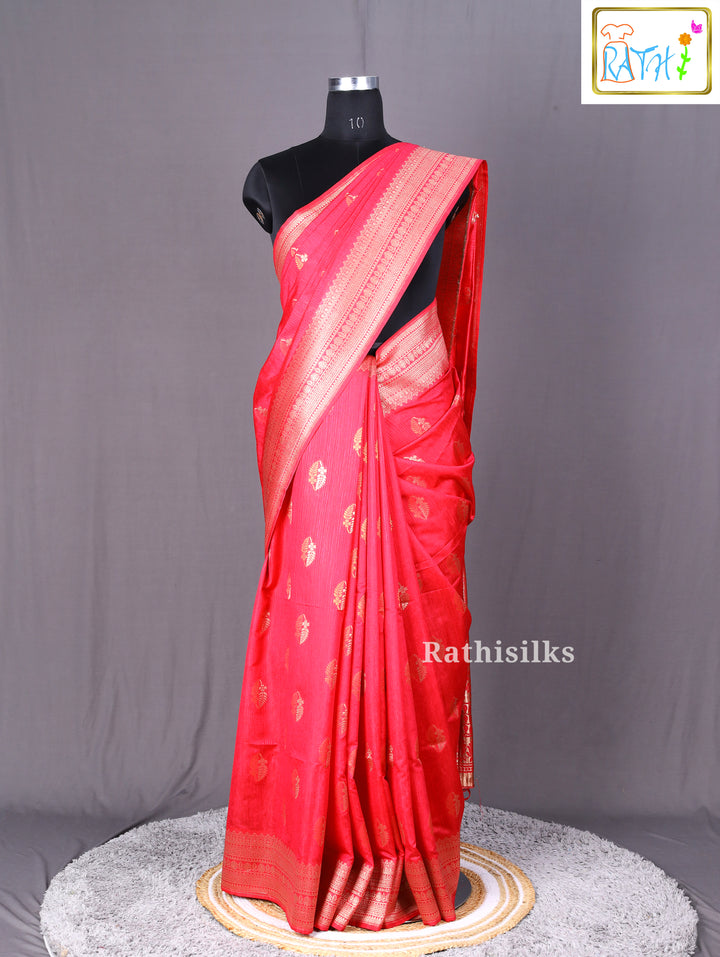 Red Art Silk Saree