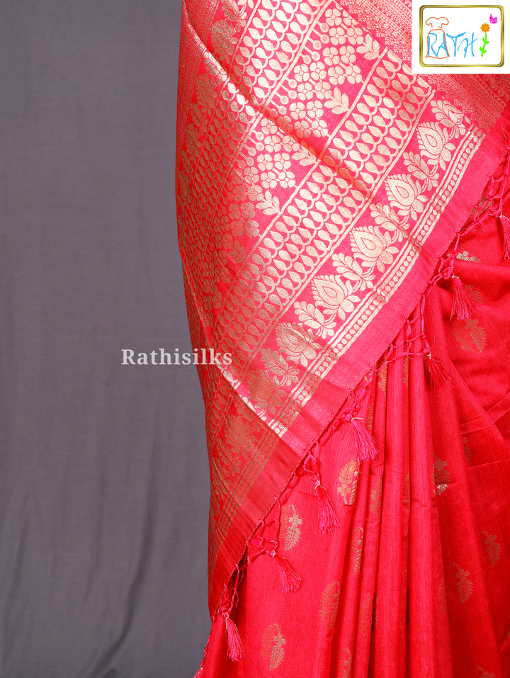 Red Art Silk Saree
