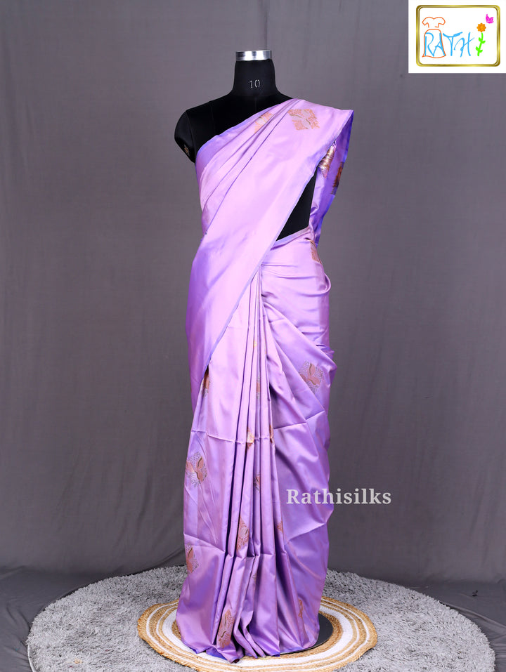 Lavender Semi Soft Silk Saree