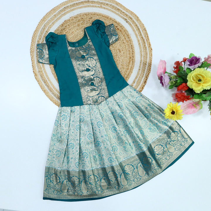 Sara Crop Top Pavadai Set