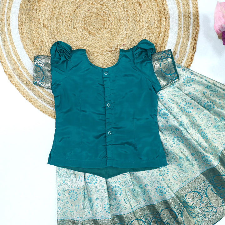Sara Crop Top Pavadai Set