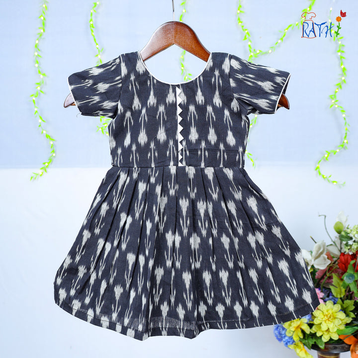 Monsoon Mist Ikat Cotton Frock