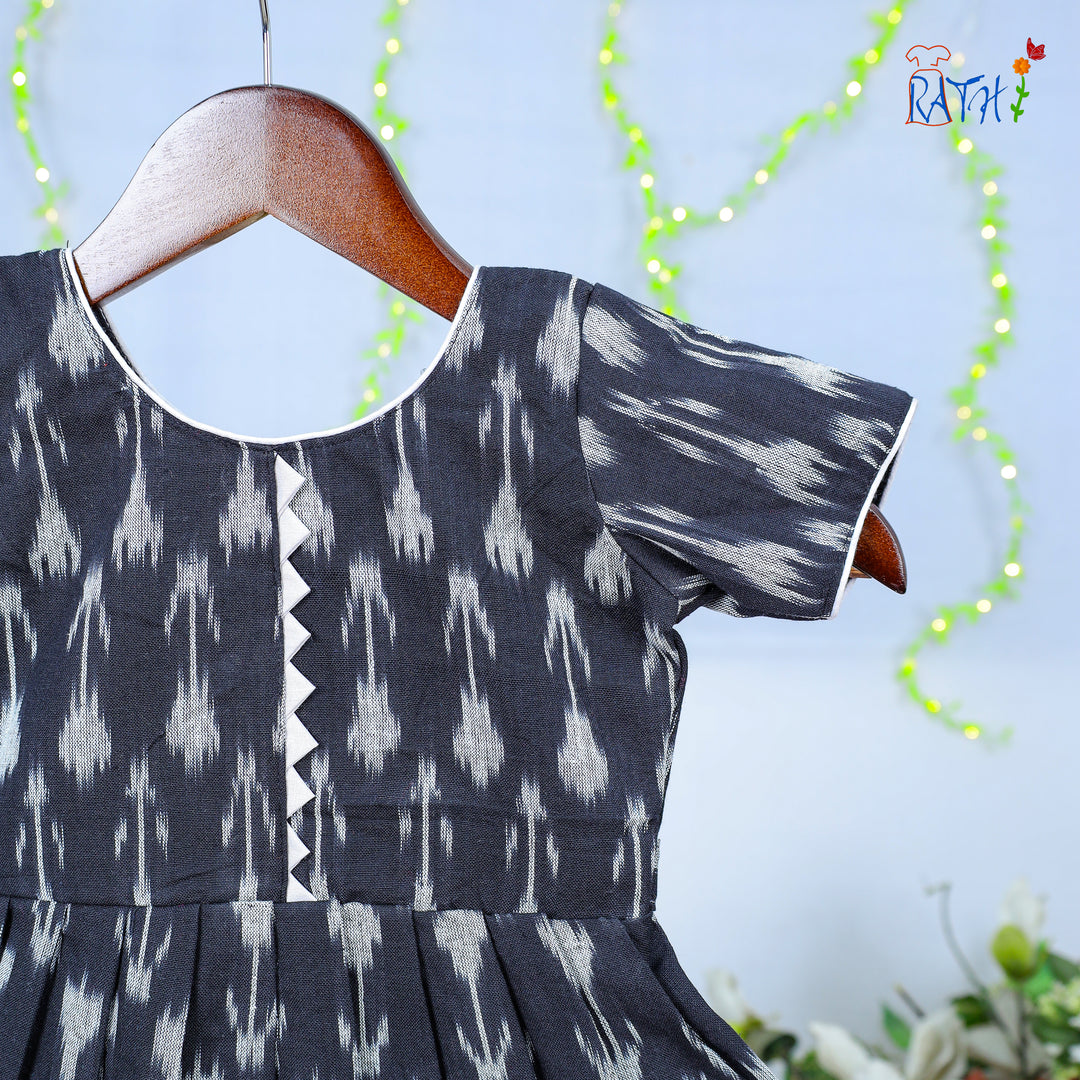 Monsoon Mist Ikat Cotton Frock