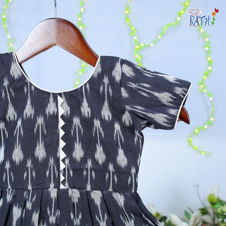Monsoon Mist Ikat Cotton Frock
