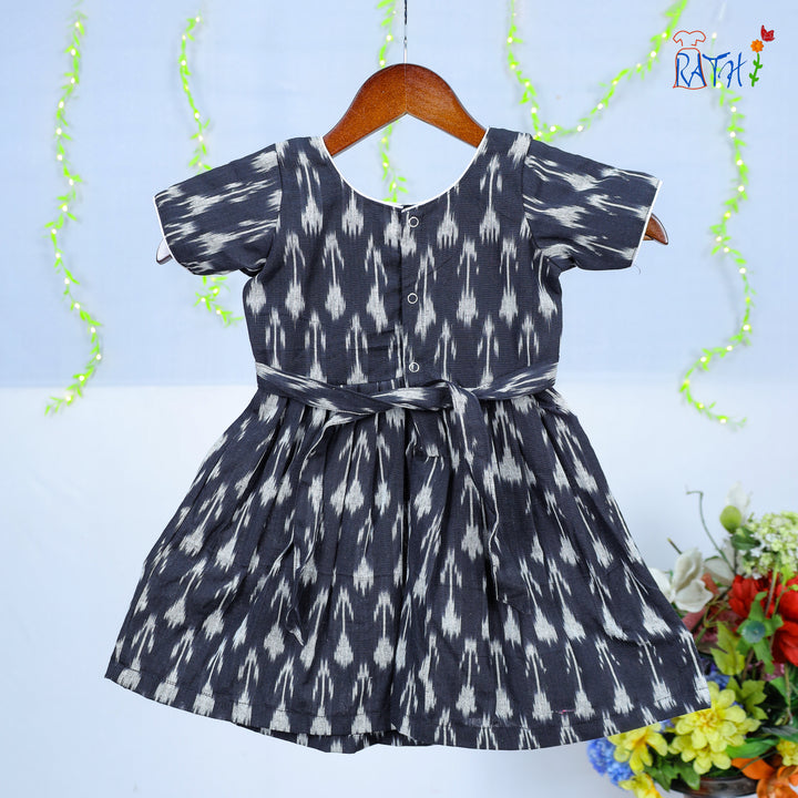 Monsoon Mist Ikat Cotton Frock