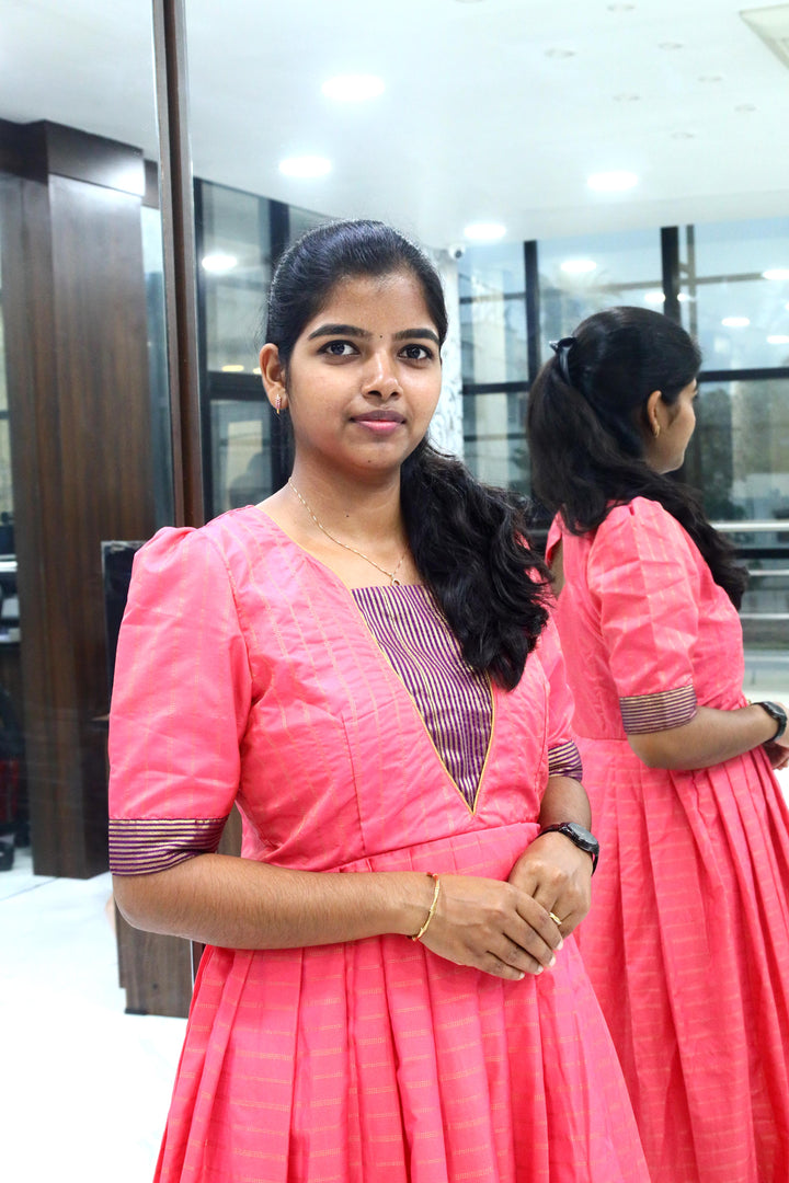 Traditional Tana Korvai Long Gown