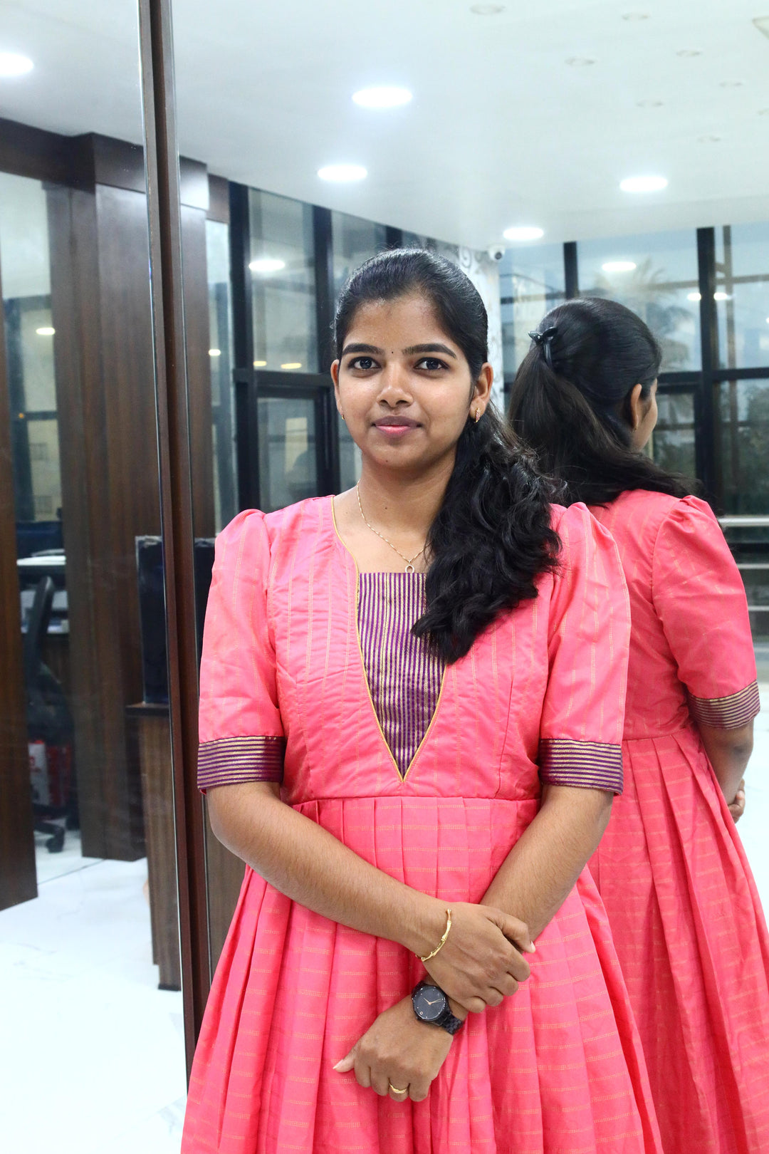 Traditional Tana Korvai Long Gown
