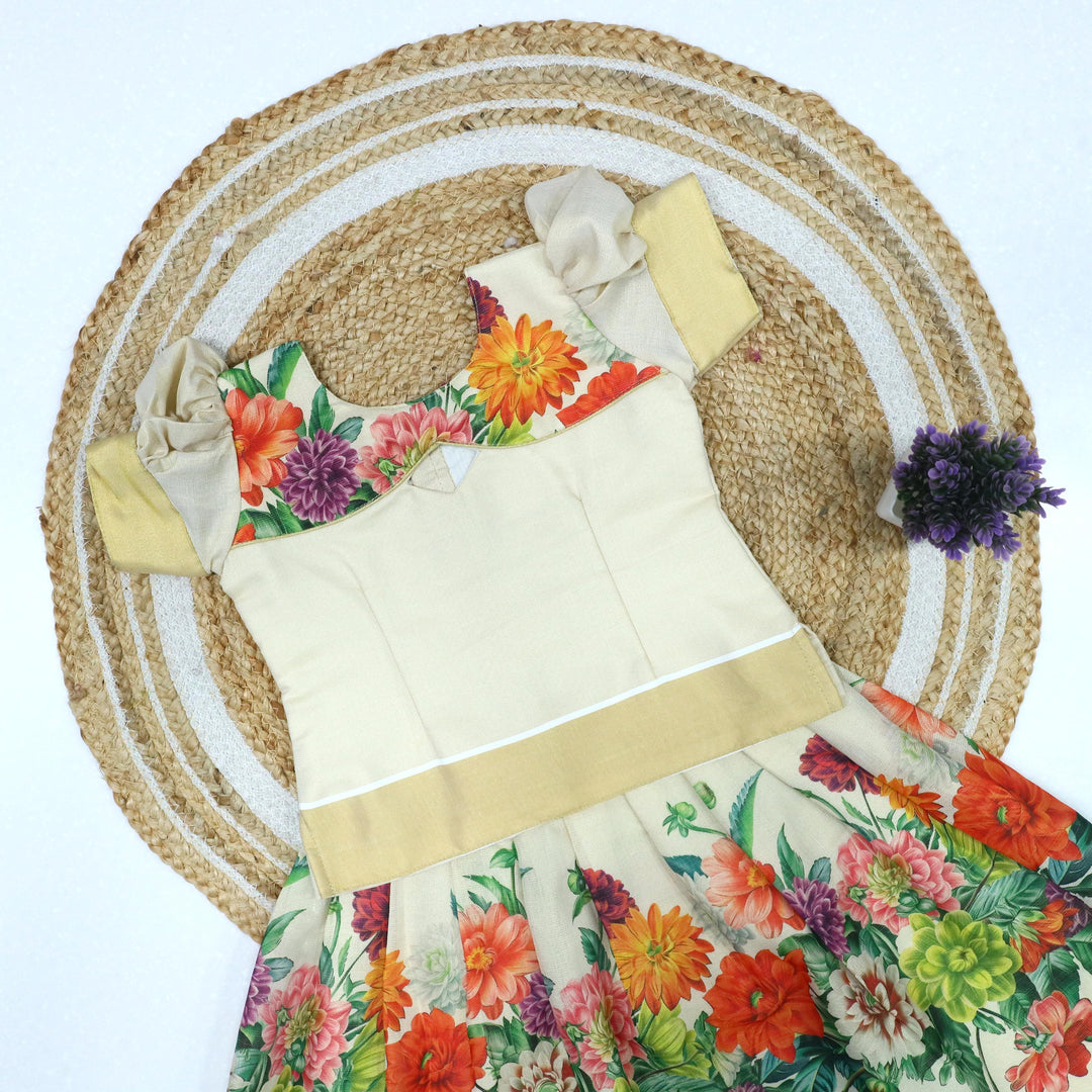 Kerala Print Pavadai Set