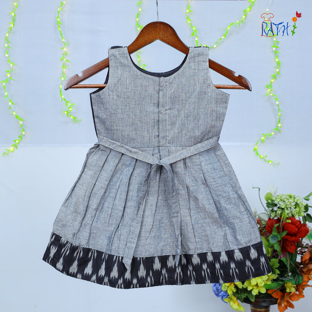 Monochrome Charm Ikat Frock