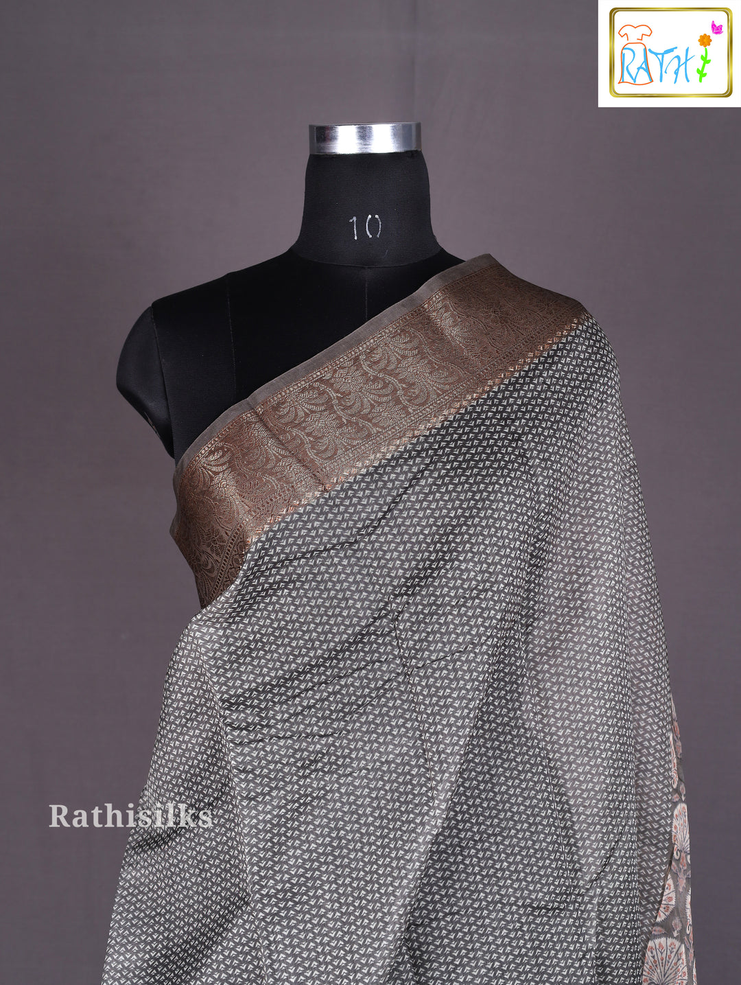 Elegant Brown Cotton Saree