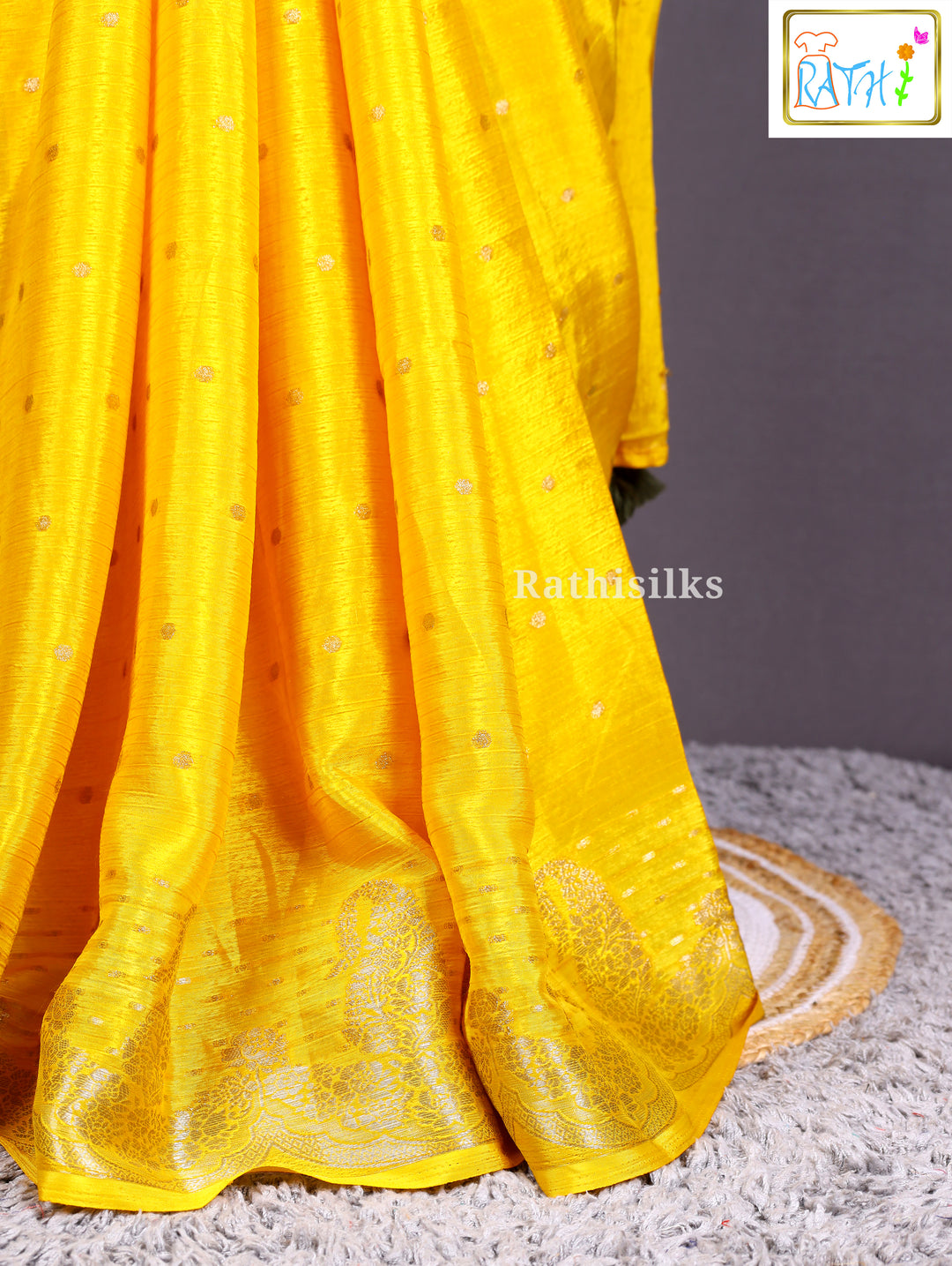 Yellow Synthetic Fancy Saree