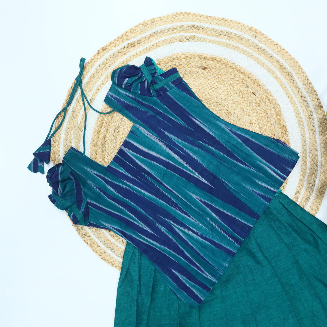 Ikath Cotton Pavadai Set