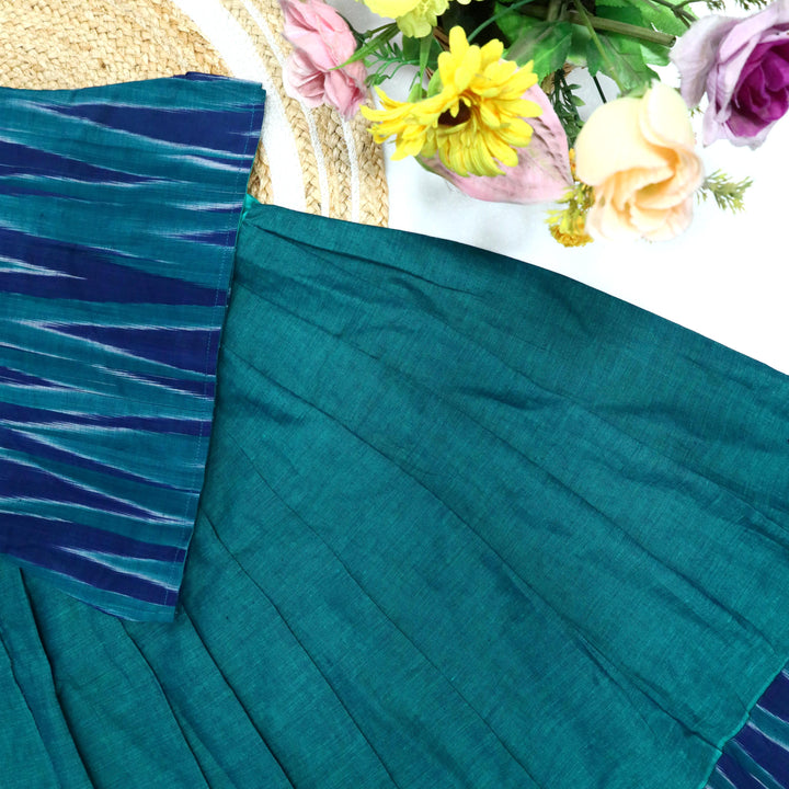 Ikath Cotton Pavadai Set