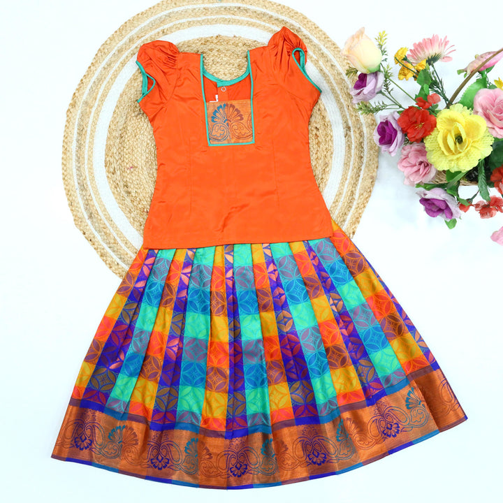 Tana Embossed Pavadai Set