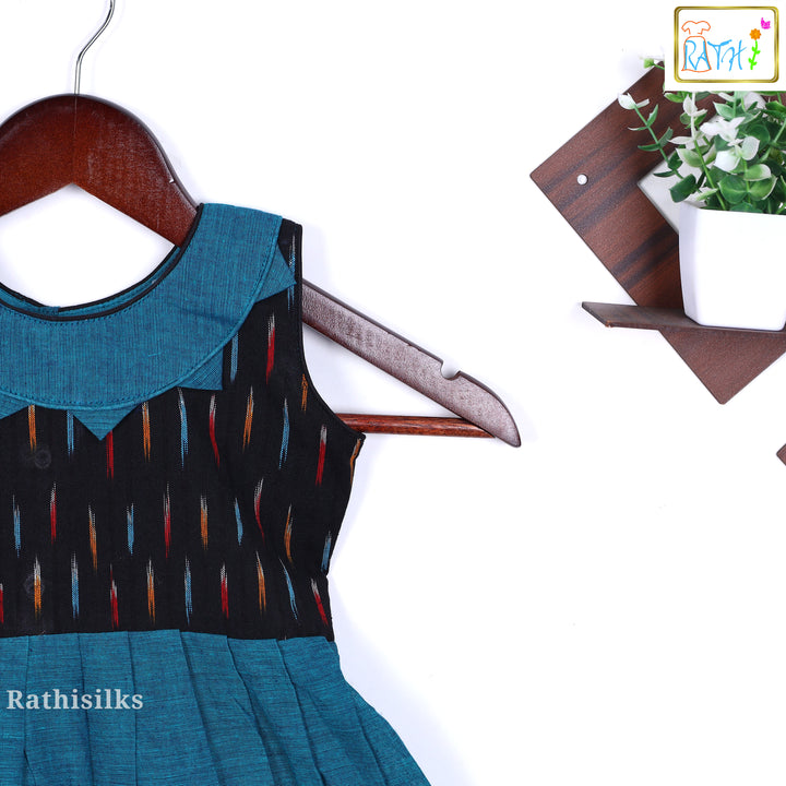 Ikat Mangalagiri Cotton Frock