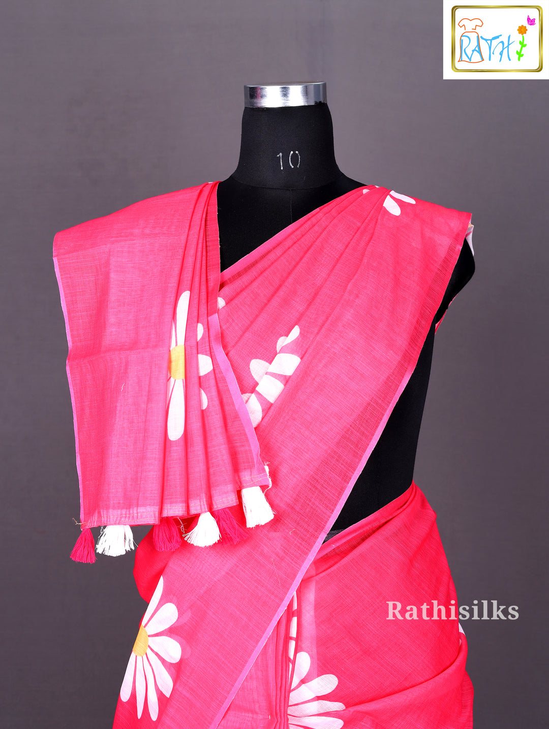 Linen Cotton Printed Saree