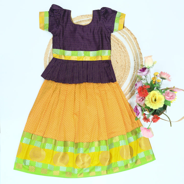 Fancy SJ Frill Pavadai Set