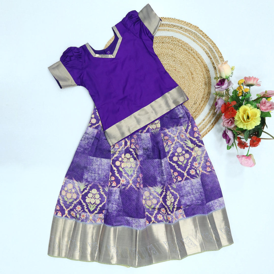 Digital Print Pavadai Set