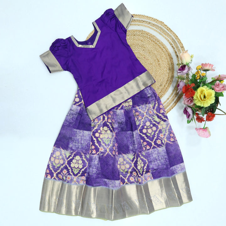 Digital Print Pavadai Set