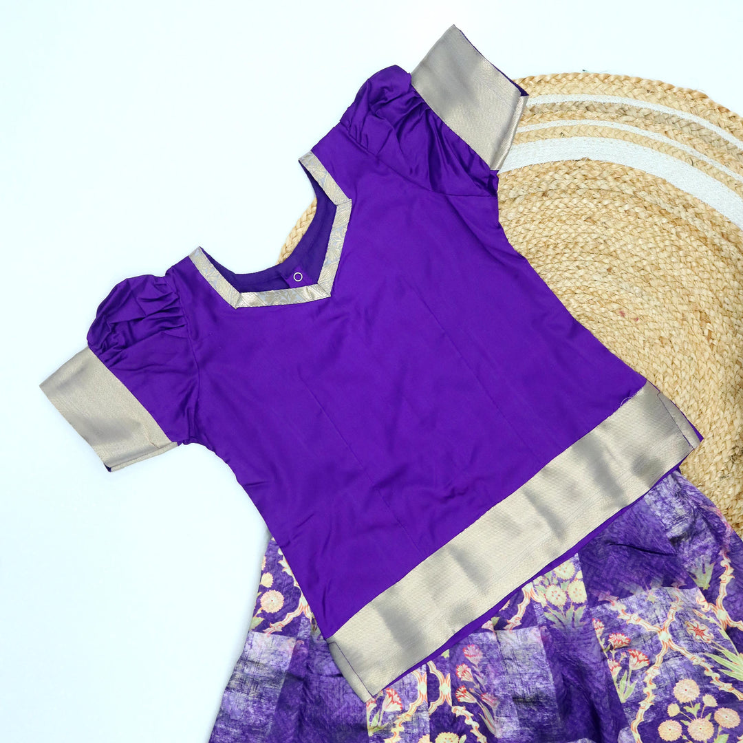Digital Print Pavadai Set