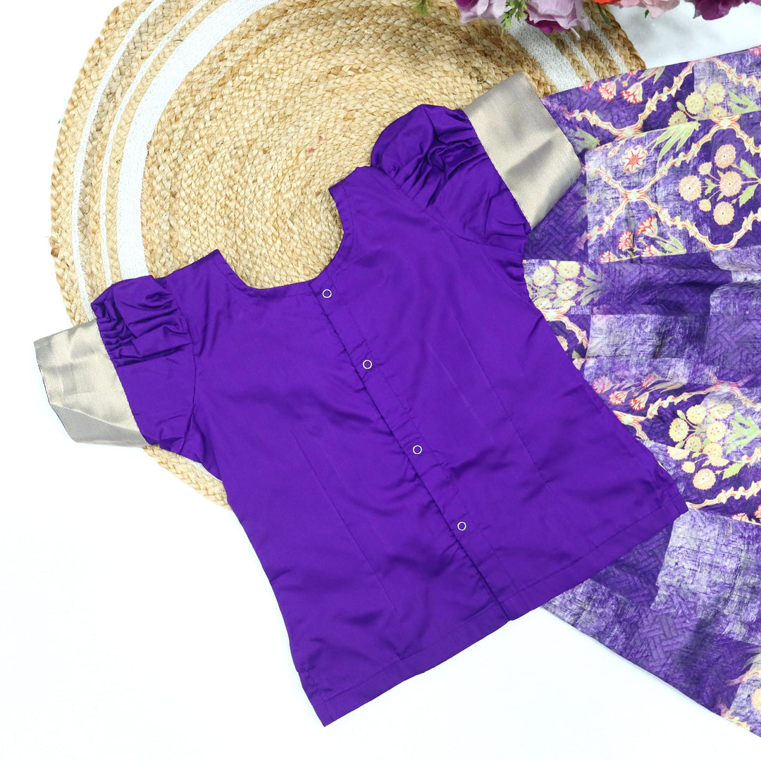 Digital Print Pavadai Set