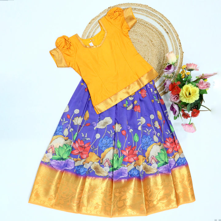 Digital Print Pavadai Set