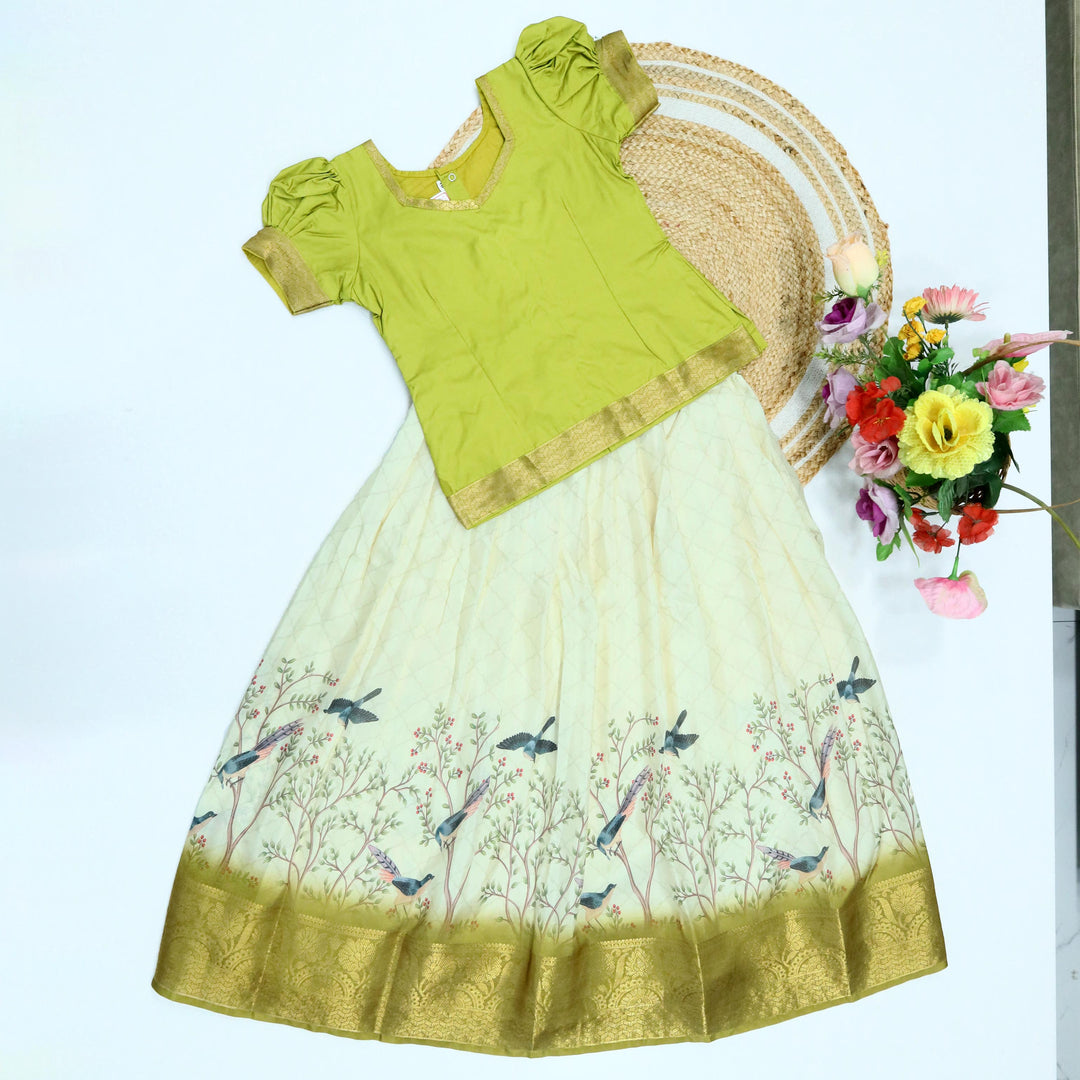 Digital Print Pavadai Set