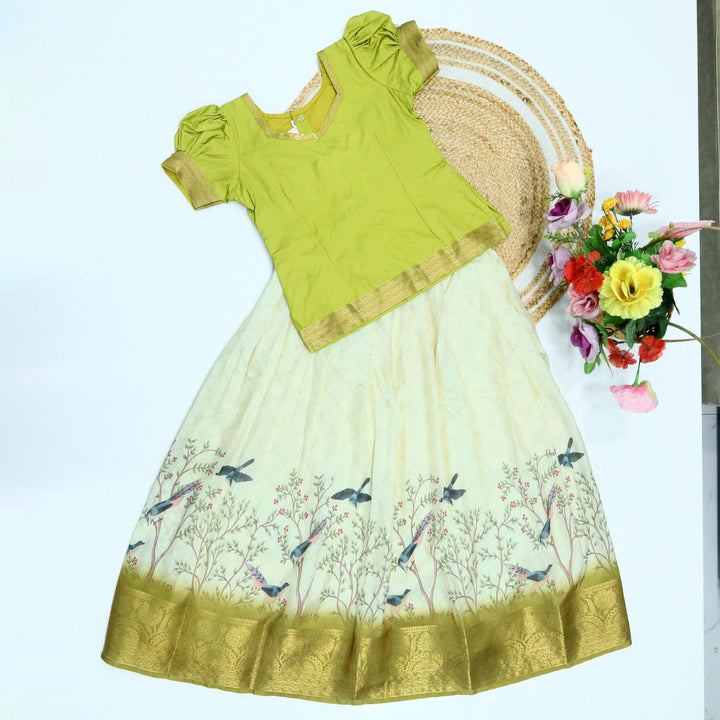 Digital Print Pavadai Set